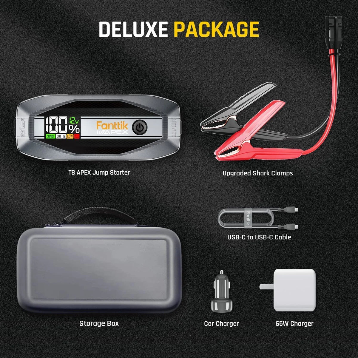 Fanttik T8 APEX Jump Starter Deluxe Package
