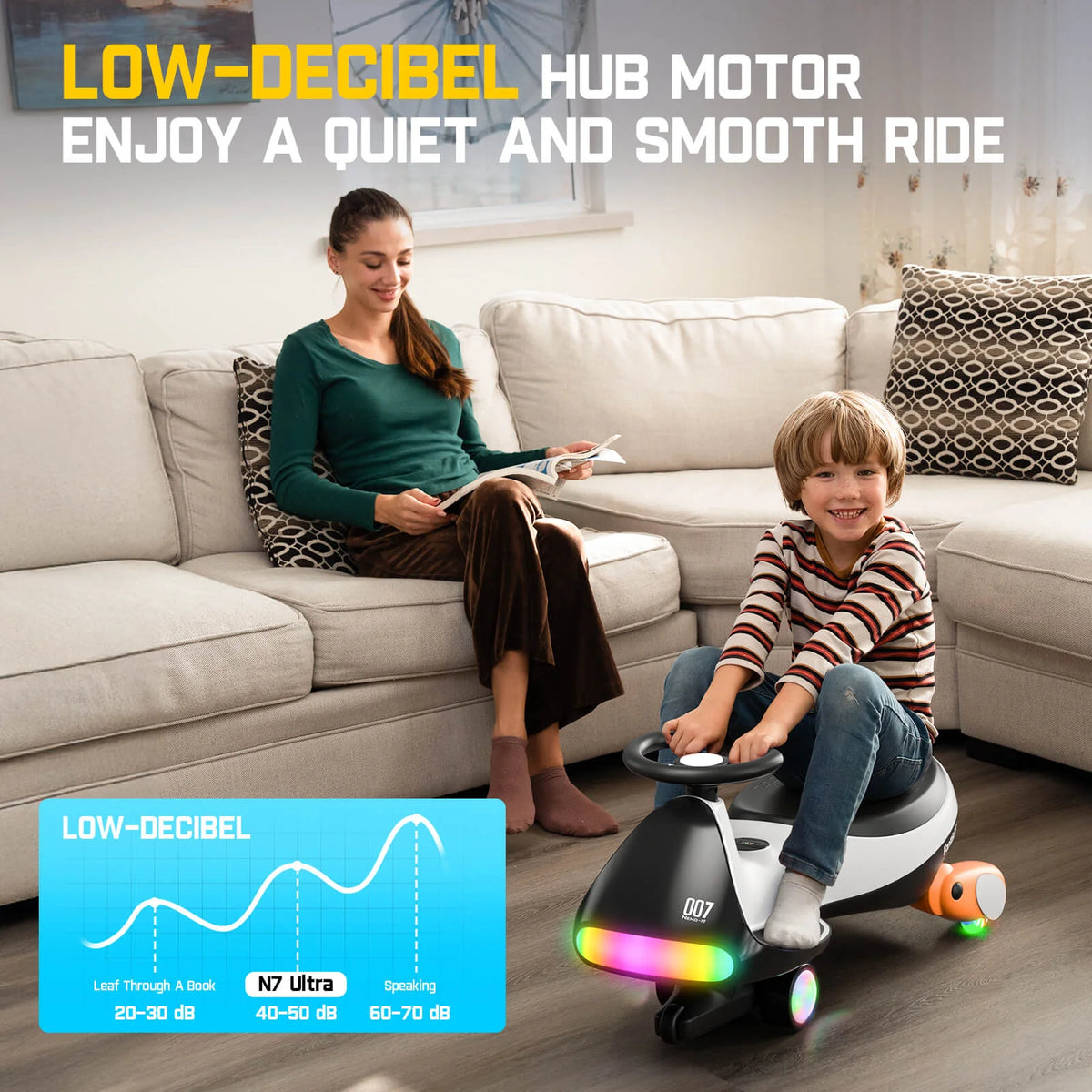FanttikRide N7 Ultra 12V Electric Wiggle Car with Pedal