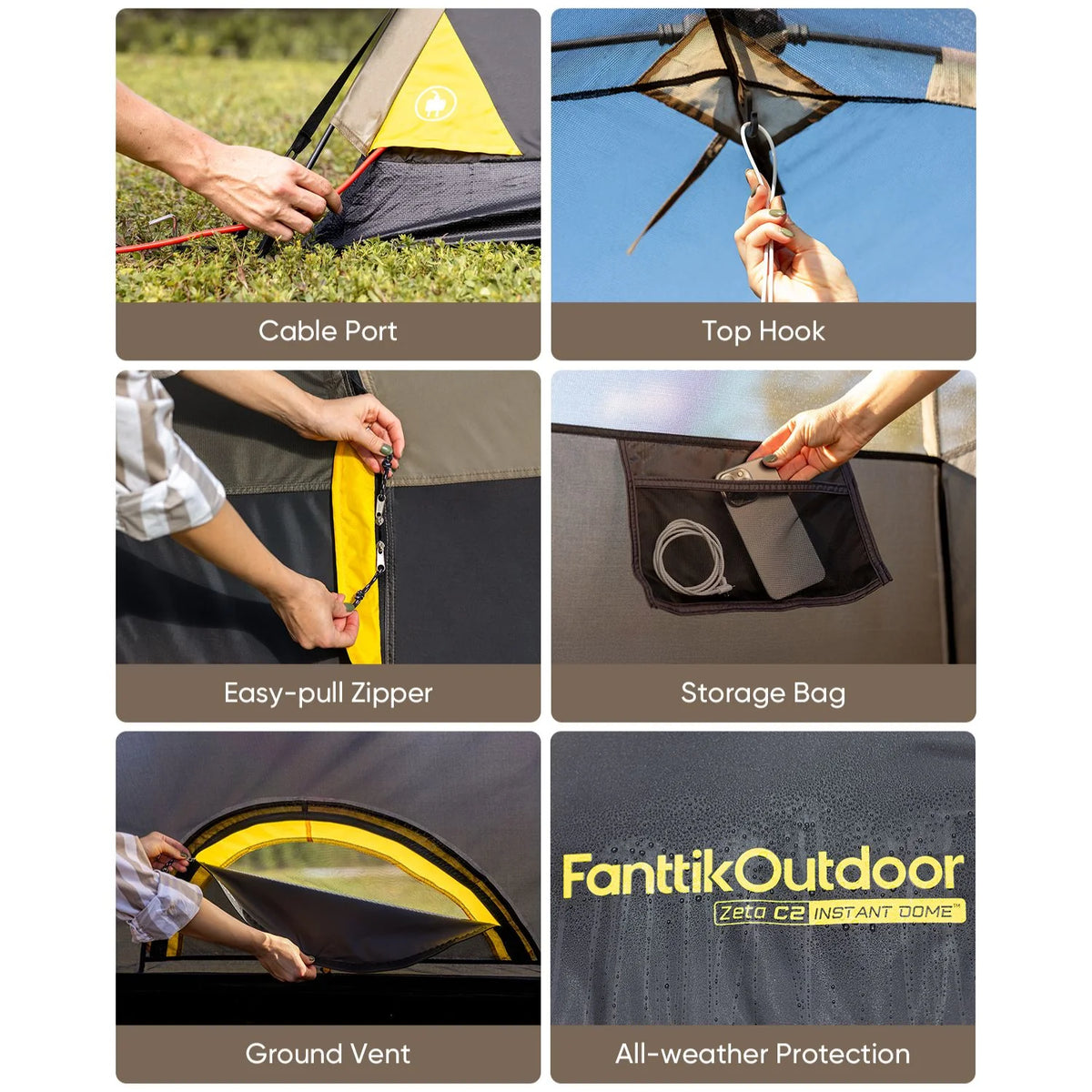 FanttikOutdoor Zeta C2/C3/C4 Dome Tent