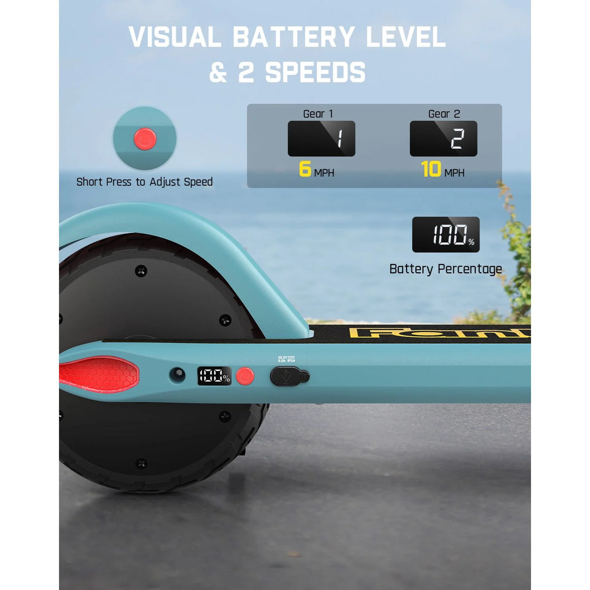 FanttikRide C9 Electric Scooter for Kids Blue