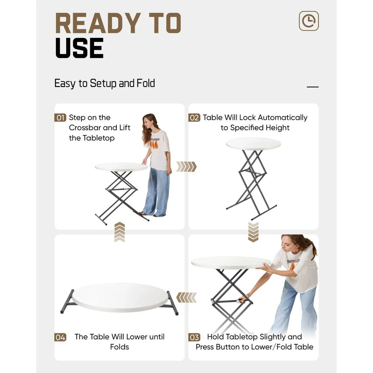FanttikOutdoor Zeta O3 Pro 32" Folding Table