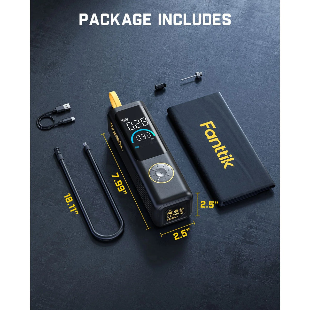 Fanttik X9 APEX Tire Inflator and Potent T10 1800 Amp Jump Starter