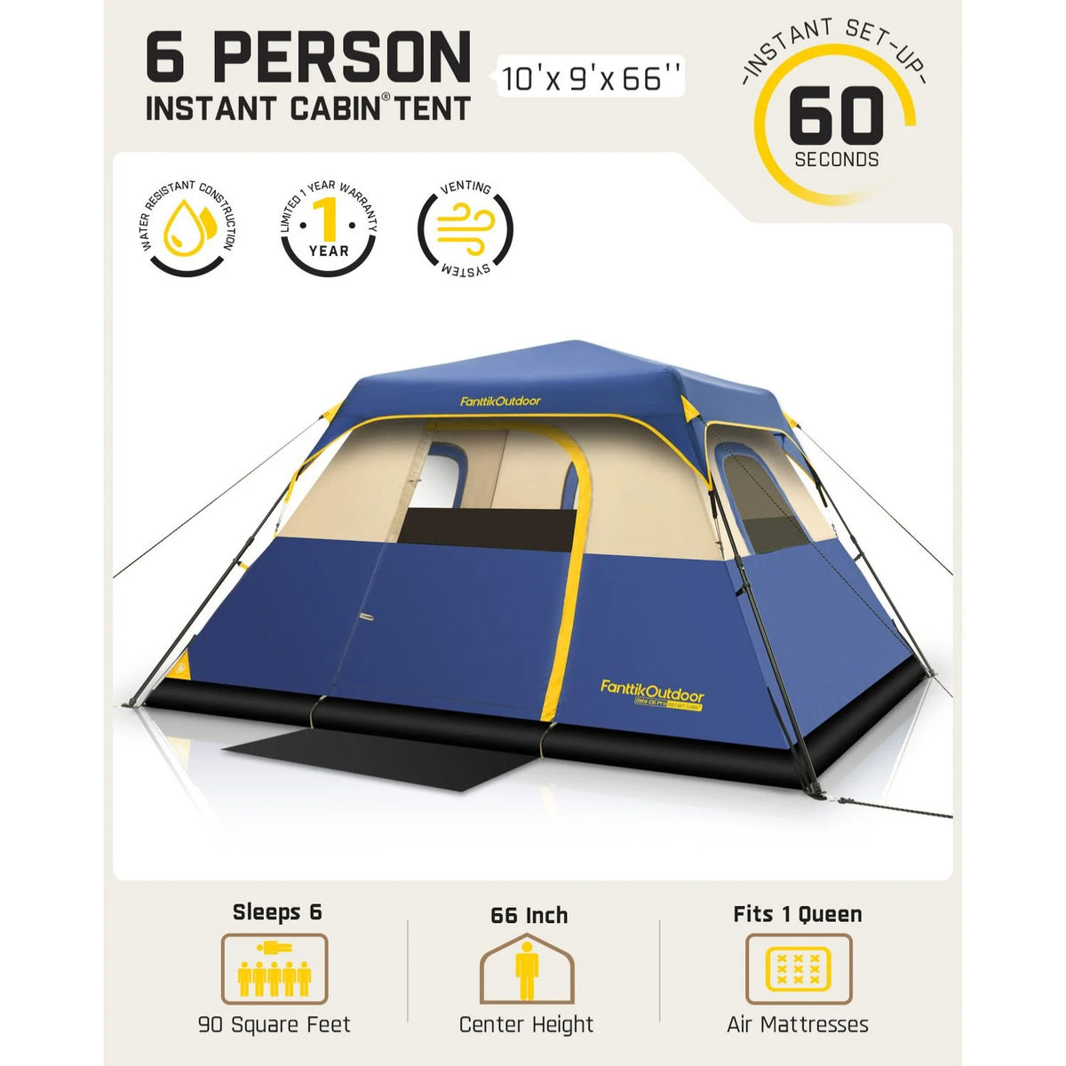 FanttikOutdoor Zeta C6 Pro Camping Tent